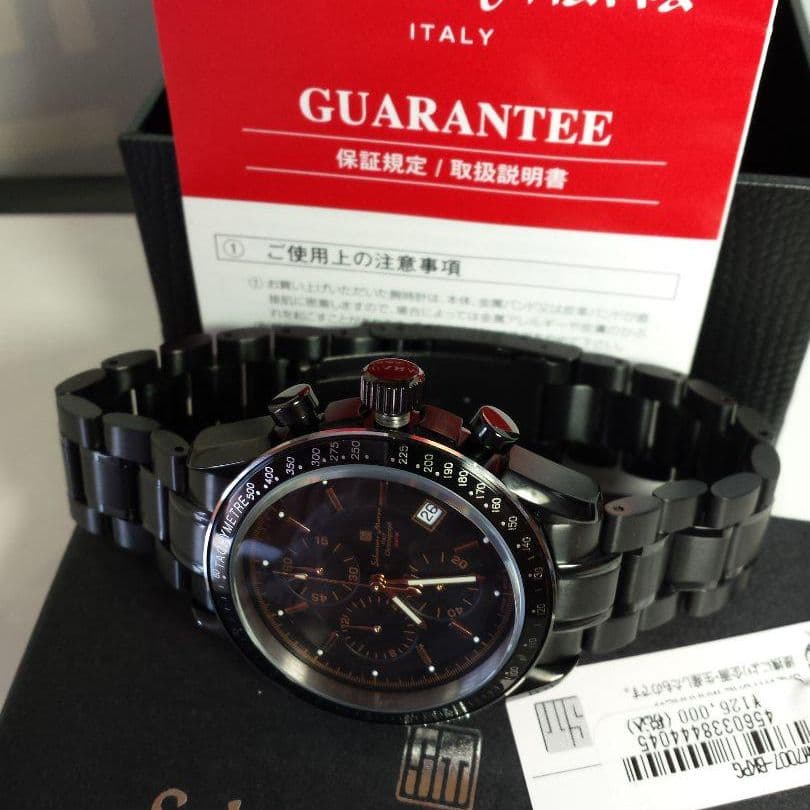 Black IP Coating Center Chronograph Limited Production Men Watch #QYE6N7