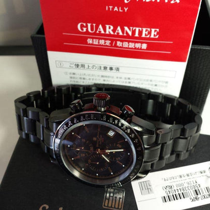 Black IP Coating Center Chronograph Limited Production Men Watch #QYE6N7