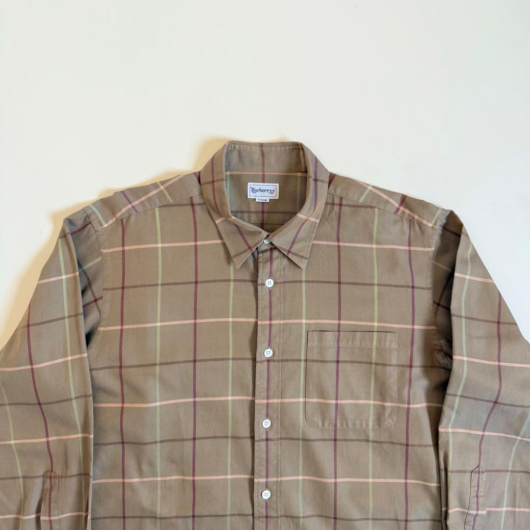 Burberrys 1990s Windowpane Check Shirt #PCBSHK