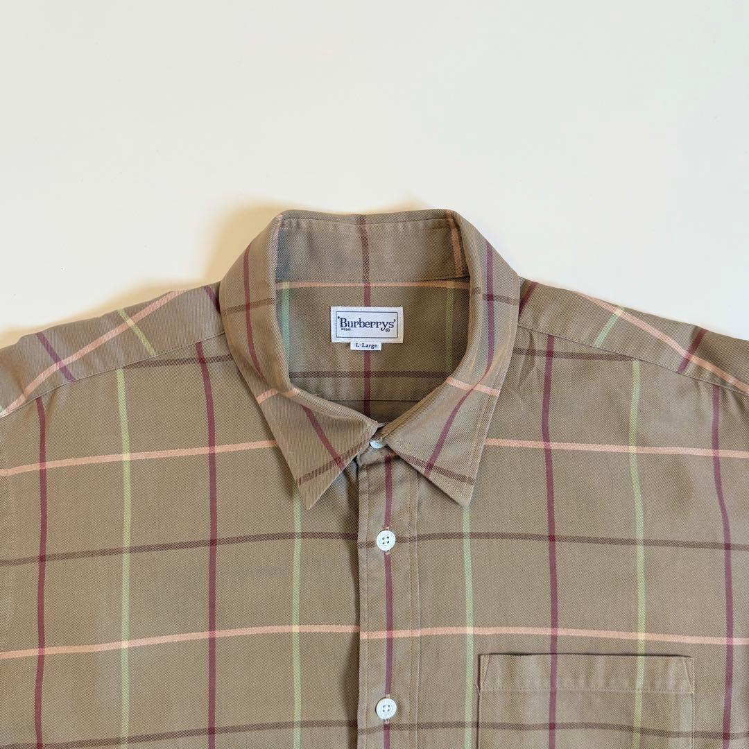 Burberrys 1990s Windowpane Check Shirt #PCBSHK