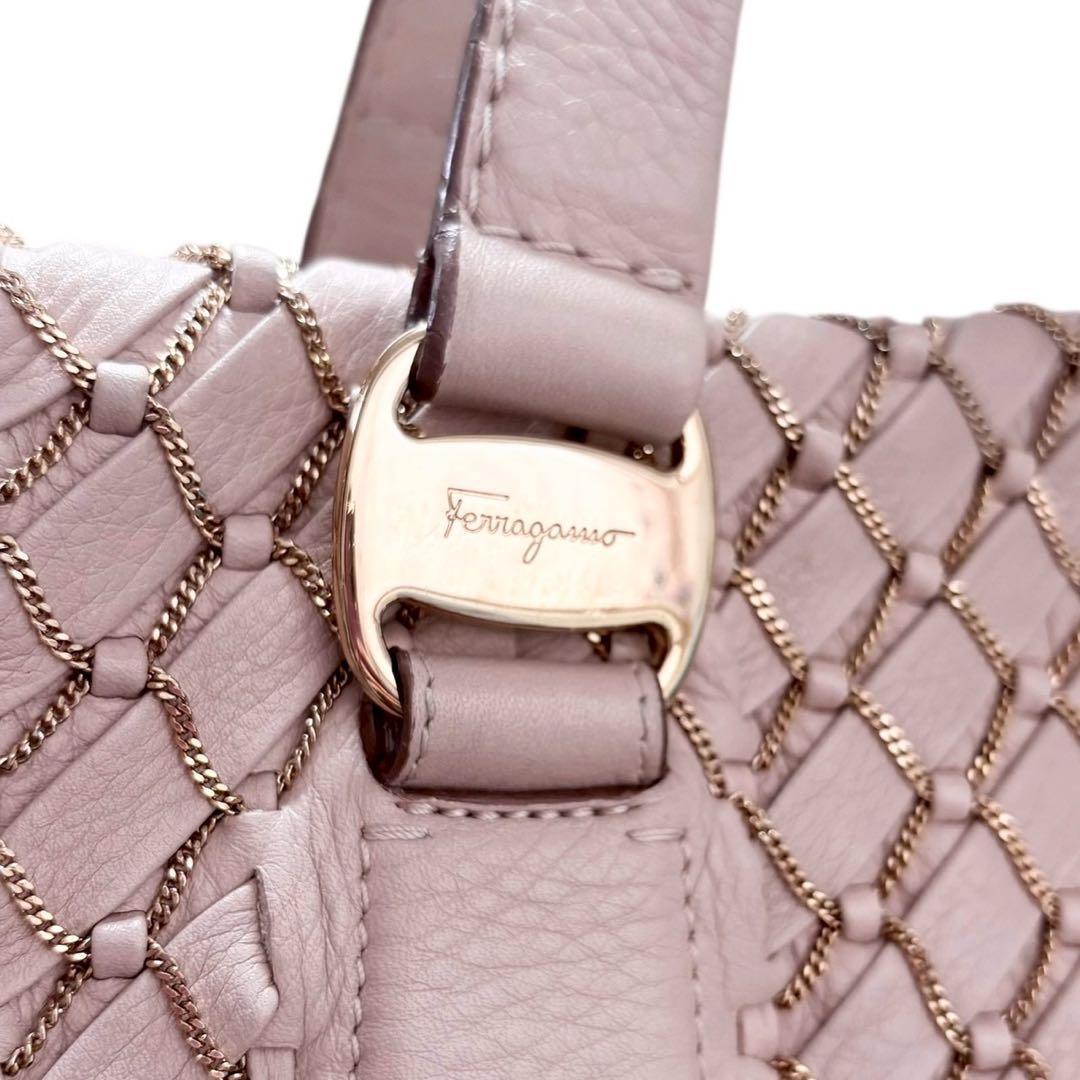 Salvatore Ferragamo Intrecciato Woven Quilted Leather Handbag #QY67Y6