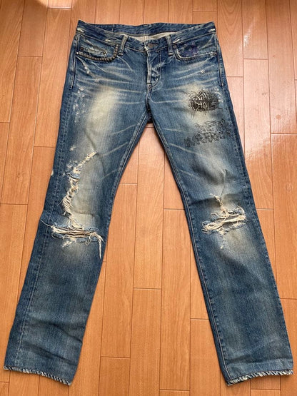 Hysteric Glamour HG Fergus Crushed Denim Kimutaku wear graffiti 32 #QYL1OO