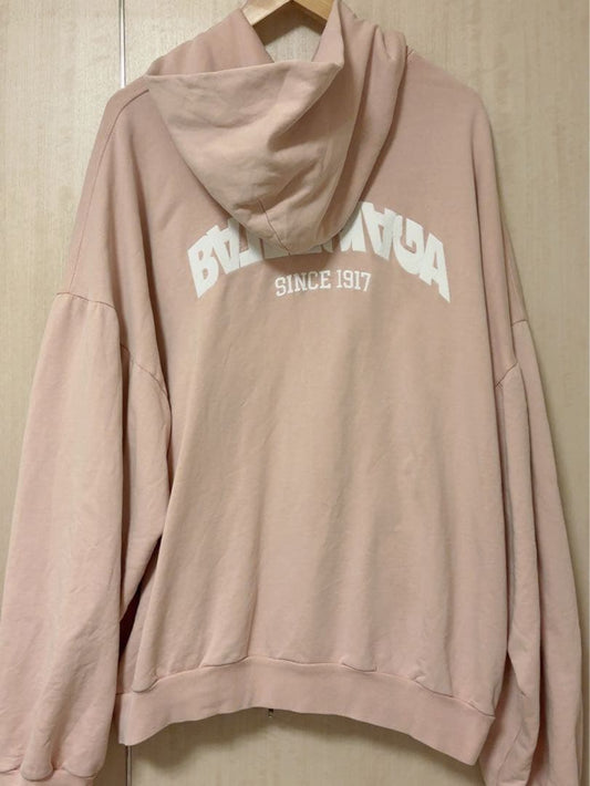 Balenciaga Back Flip Round Zip-Up Hoodie #QY5T2H