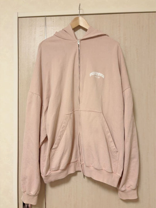 Balenciaga Back Flip Round Zip-Up Hoodie #QY5T2H