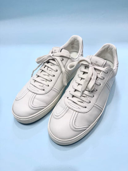 VALENTINO Men's Leather Sneakers White Size 41.5 #QY1IKI