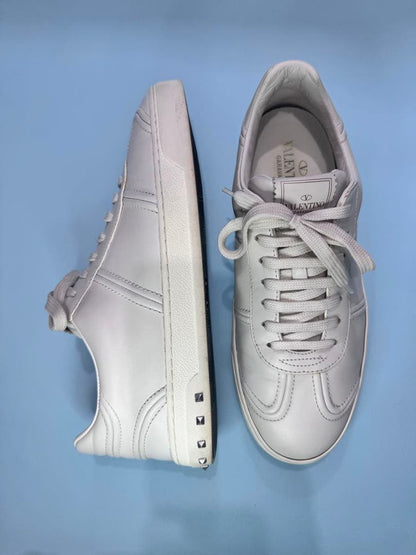 VALENTINO Men's Leather Sneakers White Size 41.5 #QY1IKI
