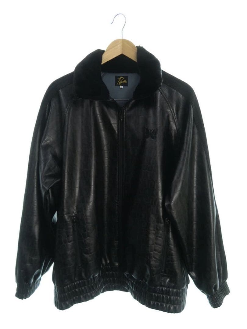 Needles Leather Jacket Black #QYE5EA