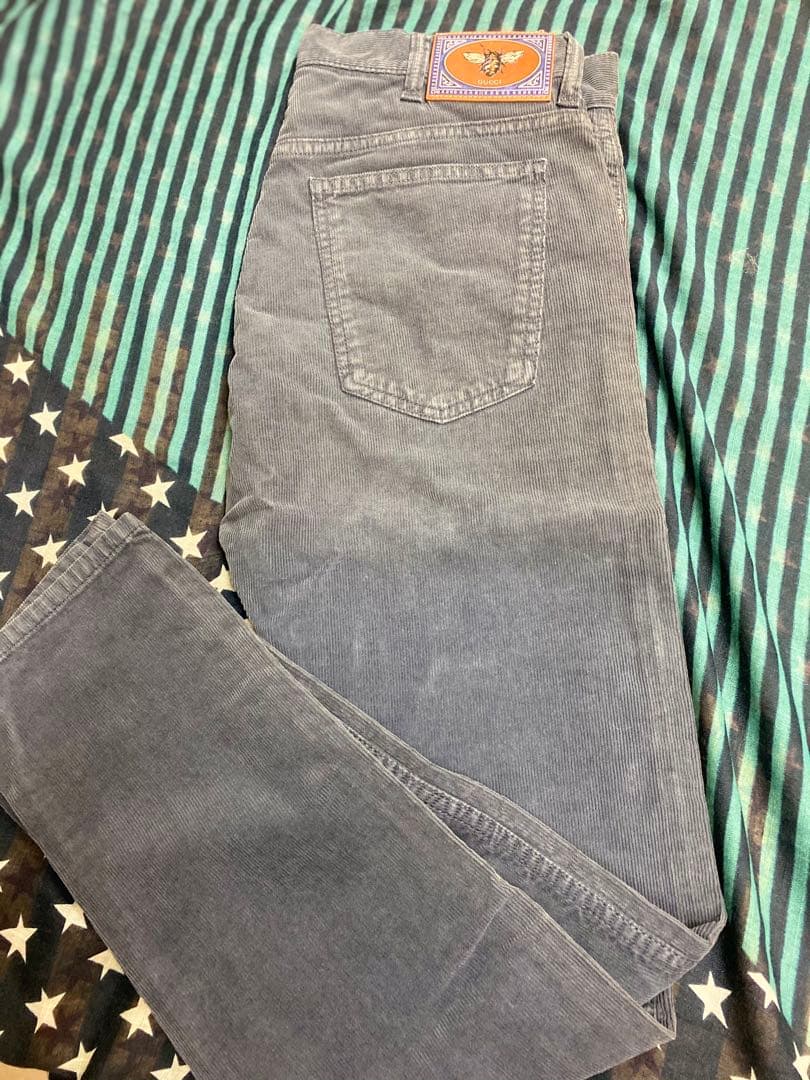 GUCCI Corduroy Pants Navy 30 #QY3G0D