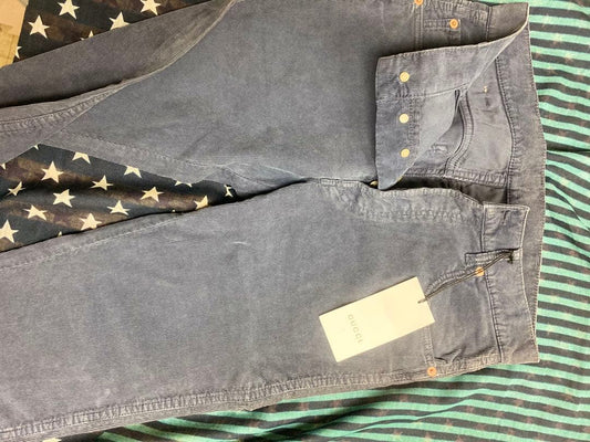 GUCCI Corduroy Pants Navy 30 #QY3G0D