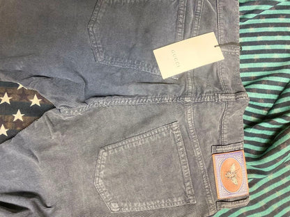 GUCCI Corduroy Pants Navy 30 #QY3G0D