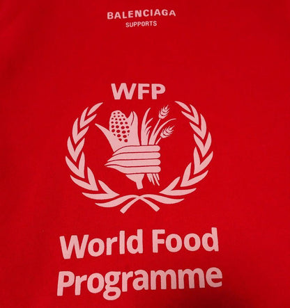 Balenciaga Hoodie WFP Red S World Food Programme #QYJB78