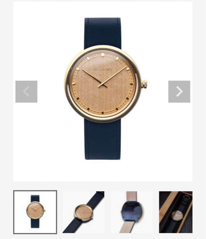 Vejrhoj Leather Wood Ladies Watch Scandinavian Design #QYB6FF