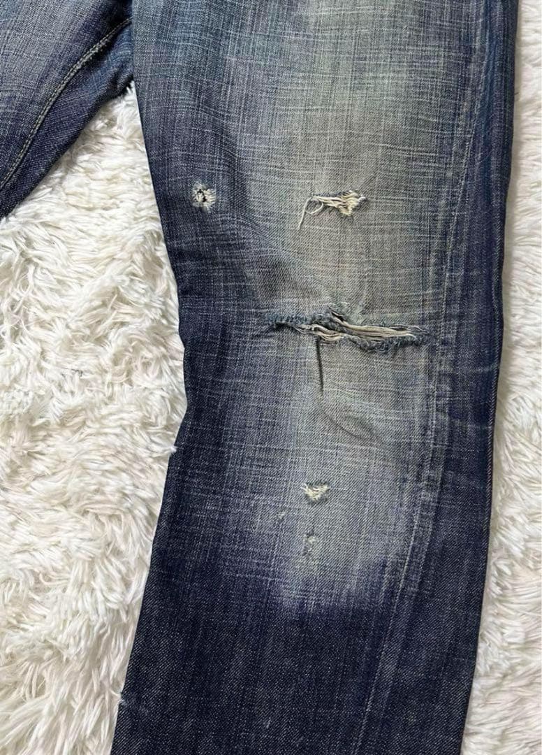 Dsquared2 Distressed Dark Blue Denim Pants #QY1JK5