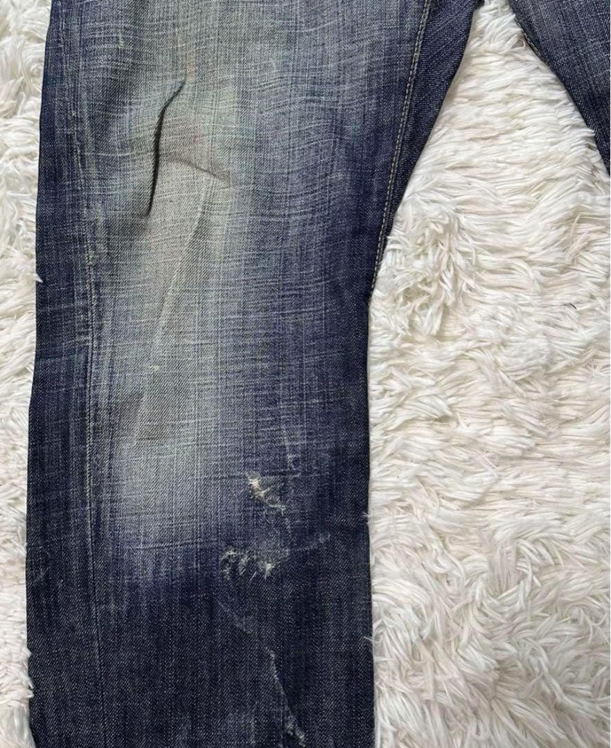 Dsquared2 Distressed Dark Blue Denim Pants #QY1JK5