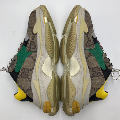 Gucci and Balenciaga Triple S sneakers with GG pattern and thick soles, #QY8L2J