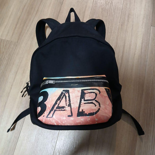SAINT LAURENT BABY backpack Black Canvas #QY2SHP