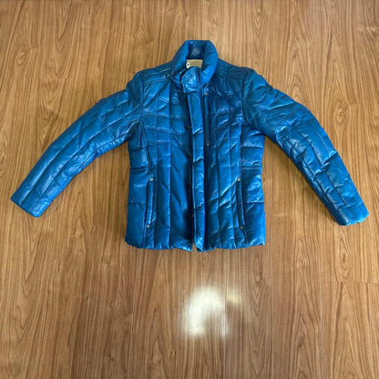 AVIREX blue leather jacket size #QYHSIX