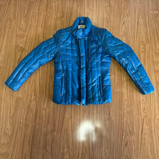 AVIREX blue leather jacket size #QYHSIX