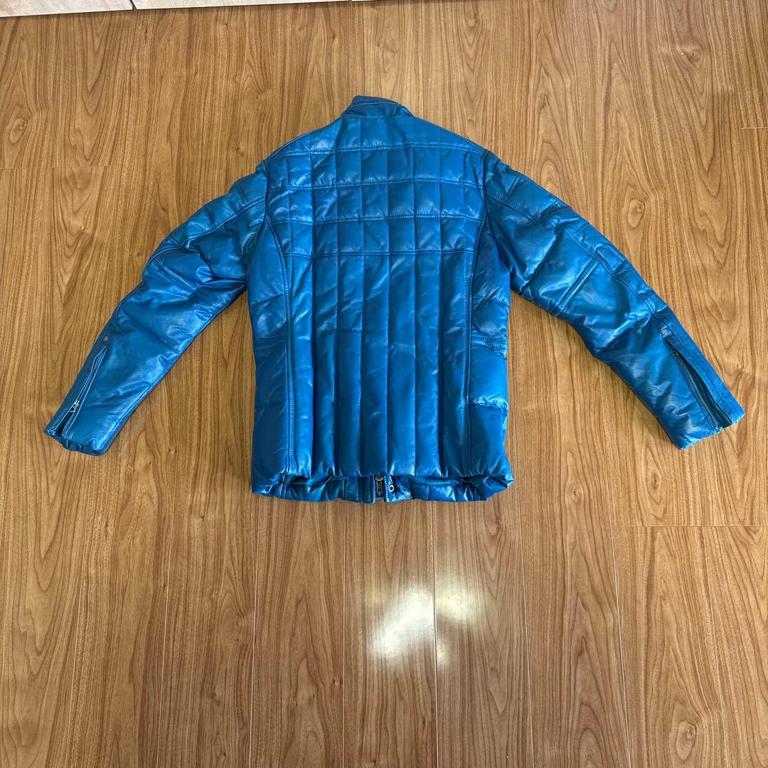 AVIREX blue leather jacket size #QYHSIX