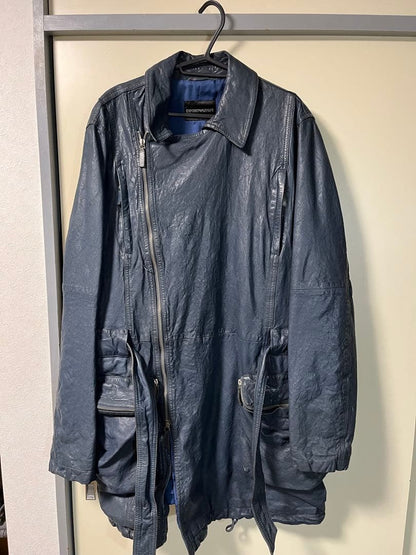 EMPORIO ARMANI leather coat #QYJXM5