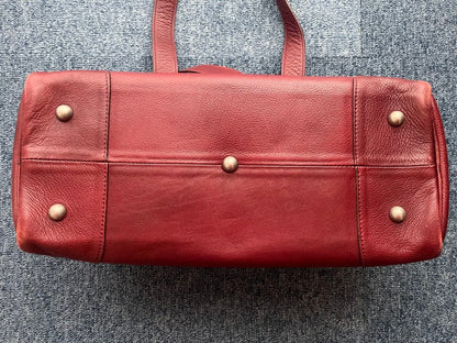 Chloe handbag, red/wine leather. #QYKDO0