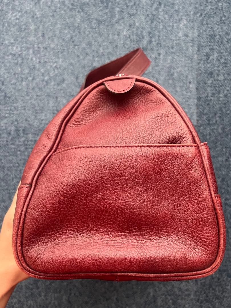 Chloe handbag, red/wine leather. #QYKDO0
