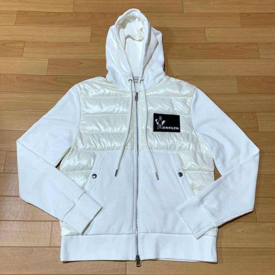 Moncler Down Parka Patch L White 5P79 #QYKDCX