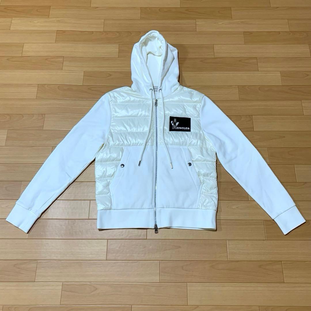 Moncler Down Parka Patch L White 5P79 #QYKDCX