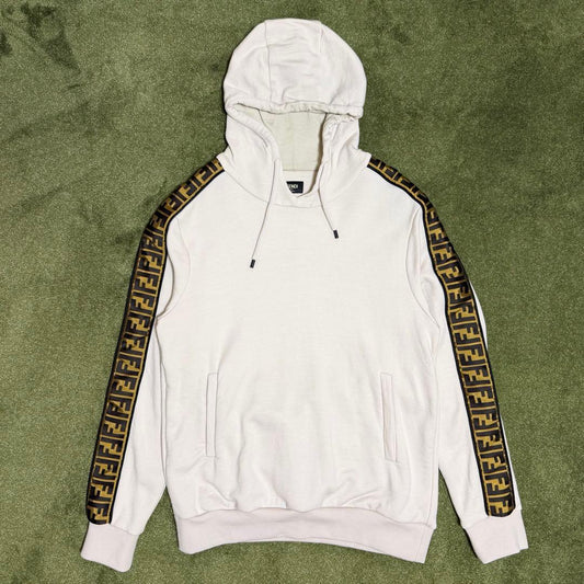 FENDI FF Line Hoodie Beige Size 48 #QYIFMP