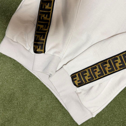 FENDI FF Line Hoodie Beige Size 48 #QYIFMP