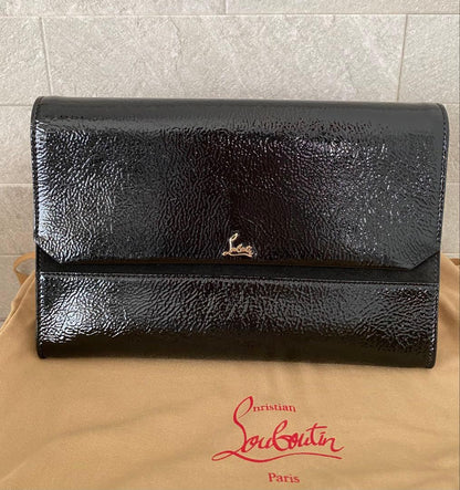Christian Louboutin Red Studs Clutch Bag Used Mint #QYBKRO