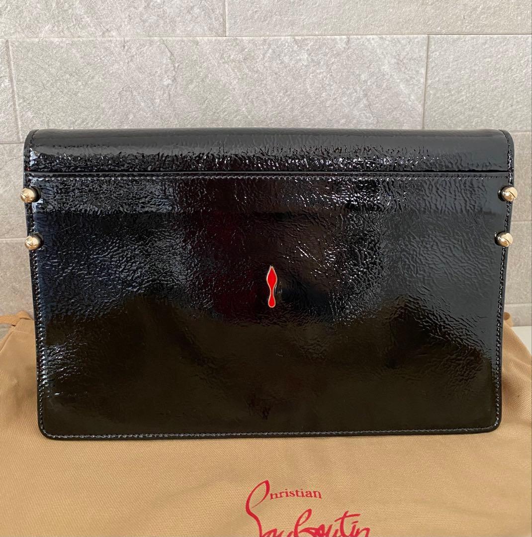 Christian Louboutin Red Studs Clutch Bag Used Mint #QYBKRO