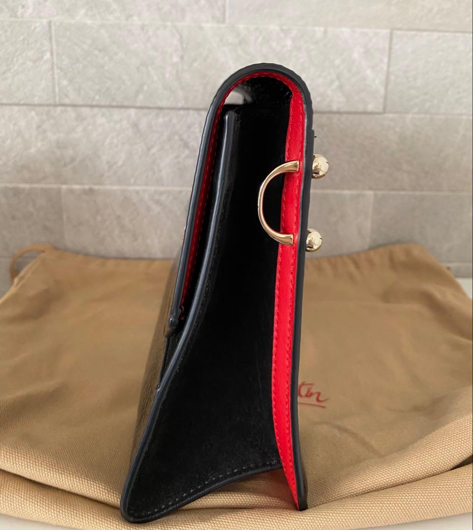 Christian Louboutin Red Studs Clutch Bag Used Mint #QYBKRO