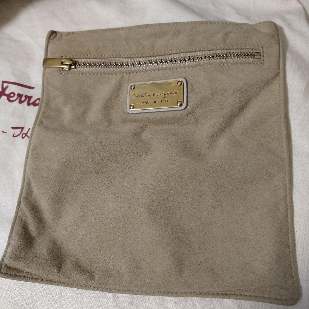 Salvatore Ferragamo Genuine Leather Handbag White Cowhide #QY2FBO