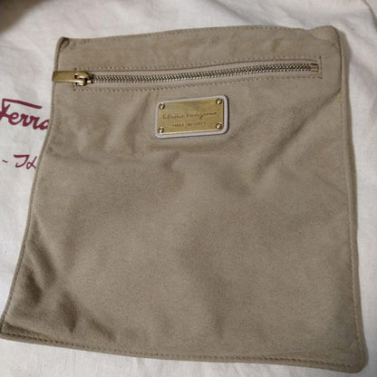 Salvatore Ferragamo Genuine Leather Handbag White Cowhide #QY2FBO