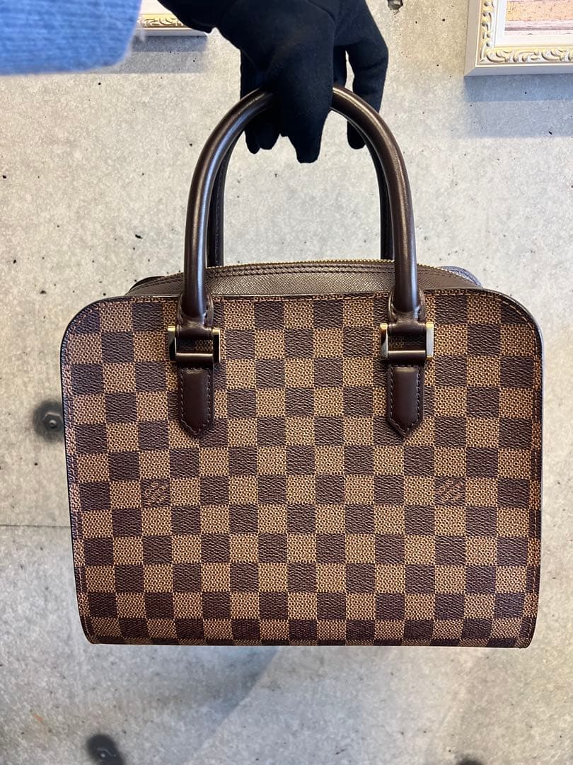 LOUIS VUITTON Triana N51155 Damier Ebene Handbag #QY30IS