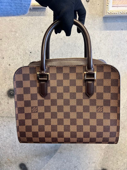 LOUIS VUITTON Triana N51155 Damier Ebene Handbag #QY30IS