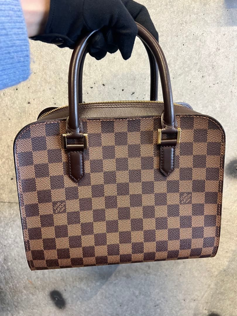 LOUIS VUITTON Triana N51155 Damier Ebene Handbag #QY30IS