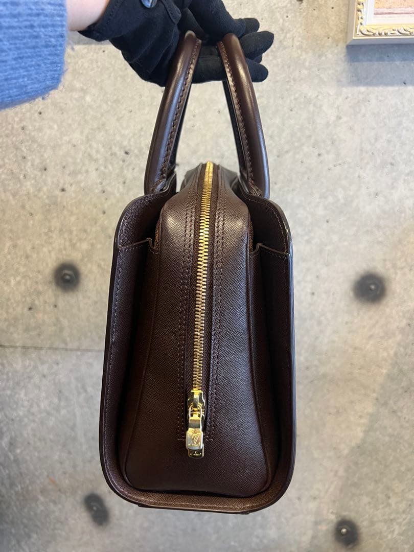 LOUIS VUITTON Triana N51155 Damier Ebene Handbag #QY30IS