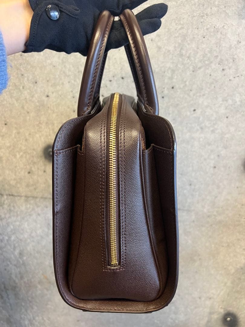 LOUIS VUITTON Triana N51155 Damier Ebene Handbag #QY30IS