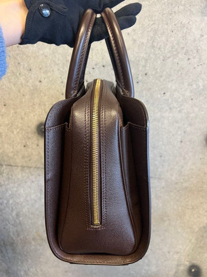 LOUIS VUITTON Triana N51155 Damier Ebene Handbag #QY30IS