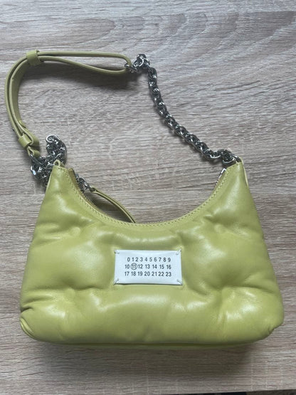 Maison Margiela Glam Slam Bag Yellow Leather Tag Included Mint #QYDBZO
