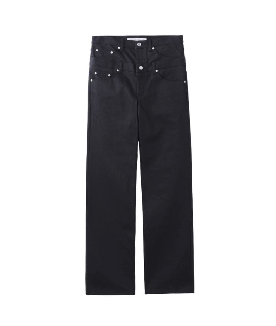 John Lawrence Sullivan black straight denim pants #QY8T2O