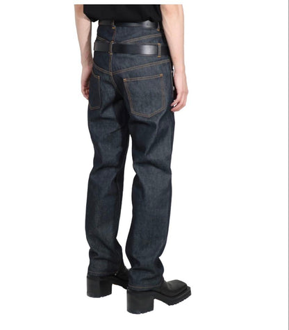 John Lawrence Sullivan black straight denim pants #QY8T2O