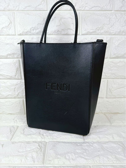 FENDI Leather Black Handbag #QY314T