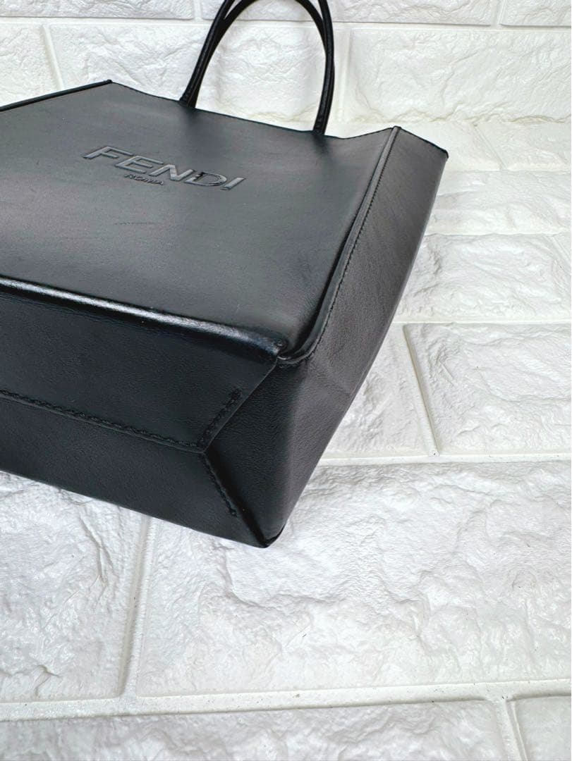 FENDI Leather Black Handbag #QY314T