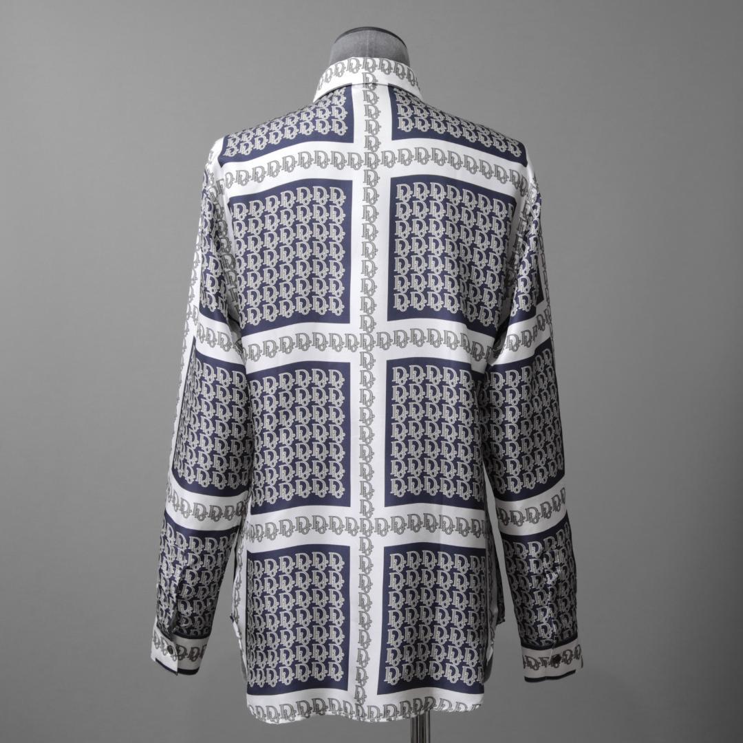 DIOR 21SS Oblique Print Silk Shirt Long Sleeve Shirt #QY4PYK