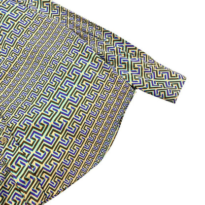 Premium Italian-made VERSACE long-sleeved shirt in a Greca and psychedel #PG3N89