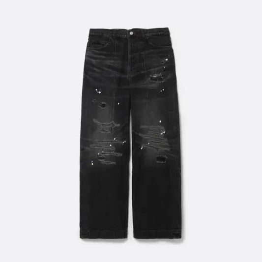 Size 3 Sublations Black Denim Baggy Pants #PCHM0L