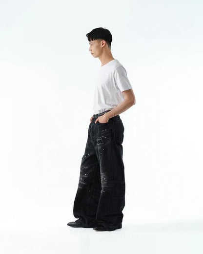 Size 3 Sublations Black Denim Baggy Pants #PCHM0L